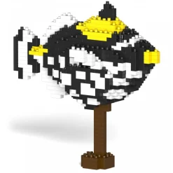 Jekca - Clown Triggerfish 01S - Lego - Sculpture - Construction - 4D - Brick Animals - Toys - Avvenice