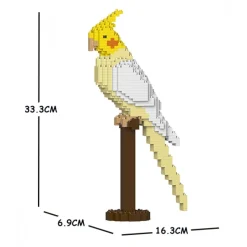 Jekca - Cockatiel 01S - Lego - Sculpture - Construction - 4D - Brick Animals - Toys - Avvenice