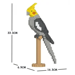 Jekca - Cockatiel 02S - Lego - Sculpture - Construction - 4D - Brick Animals - Toys - Avvenice