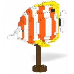 Jekca - Copper Banded Butterflyfish 01S - Lego - Sculpture - Construction - 4D - Brick Animals - Toys - Avvenice