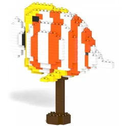 Jekca - Copper Banded Butterflyfish 01S - Lego - Sculpture - Construction - 4D - Brick Animals - Toys - Avvenice