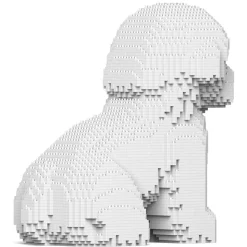 Jekca - Coton de Tulear 01 - Lego - Sculpture - Construction - 4D - Brick Animals - Toys - Avvenice