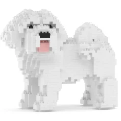 Jekca - Coton de Tulear 01 - Big - Lego - Sculpture - Construction - 4D - Brick Animals - Toys - Avvenice