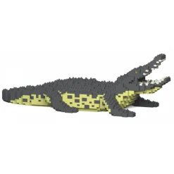 Jekca - Crocodile 01 - Big - Lego - Sculpture - Construction - 4D - Brick Animals - Toys - Avvenice