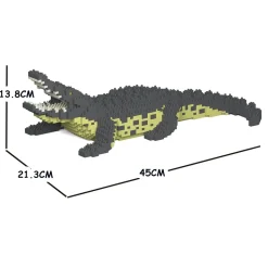 Jekca - Crocodile 01S - Lego - Sculpture - Construction - 4D - Brick Animals - Toys - Avvenice