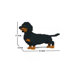 Jekca - Dachshund - Dog - 02S-M01 - Lego - Sculpture - Construction - 4D - Brick Animals - Toys - Avvenice