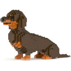 Jekca - Dachshund 03-M02 - Big - Lego - Sculpture - Construction - 4D - Brick Animals - Toys - Avvenice