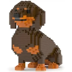 Jekca - Dachshund 03-M02 - Big - Lego - Sculpture - Construction - 4D - Brick Animals - Toys - Avvenice
