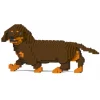 Jekca - Dachshund 06-M02 - Big - Lego - Sculpture - Construction - 4D - Brick Animals - Toys - Avvenice