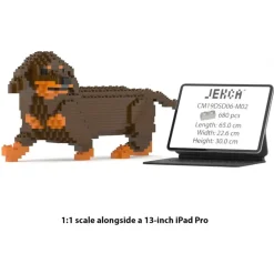 Jekca - Dachshund 06-M02 - Big - Lego - Sculpture - Construction - 4D - Brick Animals - Toys - Avvenice