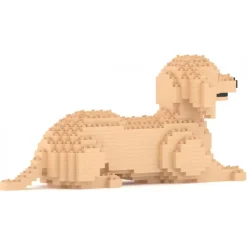 Jekca - Dachshund 04-M03 - Big - Lego - Sculpture - Construction - 4D - Brick Animals - Toys - Avvenice