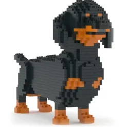 Jekca - Dachshund 02-M01 - Big - Lego - Sculpture - Construction - 4D - Brick Animals - Toys - Avvenice
