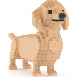 Jekca - Dachshund 02-M03 - Big - Lego - Sculpture - Construction - 4D - Brick Animals - Toys - Avvenice