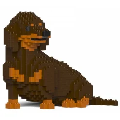 Jekca - Dachshund 05-M02 - Big - Lego - Sculpture - Construction - 4D - Brick Animals - Toys - Avvenice