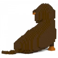 Jekca - Dachshund 05-M02 - Big - Lego - Sculpture - Construction - 4D - Brick Animals - Toys - Avvenice