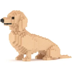 Jekca - Dachshund 03-M03 - Lego - Sculpture - Construction - 4D - Brick Animals - Toys - Avvenice