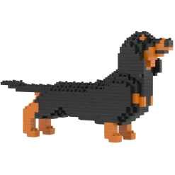 Jekca - Dachshund Mini 01 - Lego - Sculpture - Construction - 4D - Brick Animals - Toys - Avvenice