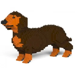 Jekca - Dachshund 01S-M02 - Lego - Sculpture - Construction - 4D - Brick Animals - Toys - Avvenice