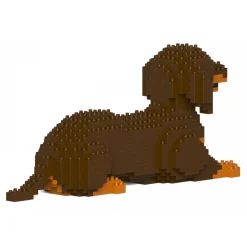 Jekca - Dachshund 04S-M02 - Lego - Sculpture - Construction - 4D - Brick Animals - Toys - Avvenice