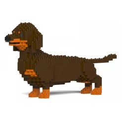 Jekca - Dachshund 02S-M02 - Lego - Sculpture - Construction - 4D - Brick Animals - Toys - Avvenice