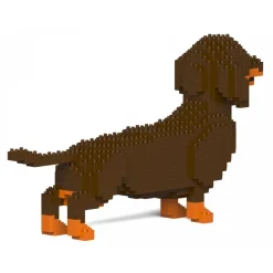 Jekca - Dachshund 02S-M02 - Lego - Sculpture - Construction - 4D - Brick Animals - Toys - Avvenice