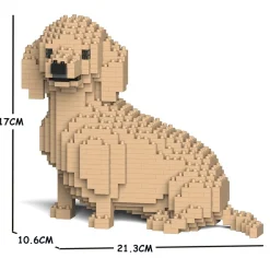 Jekca - Dachshund 05S-M03 - Lego - Sculpture - Construction - 4D - Brick Animals - Toys - Avvenice