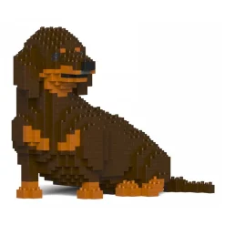 Jekca - Dachshund 05S-M02 - Lego - Sculpture - Construction - 4D - Brick Animals - Toys - Avvenice