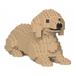 Jekca - Dachshund 04S-M03 - Lego - Sculpture - Construction - 4D - Brick Animals - Toys - Avvenice