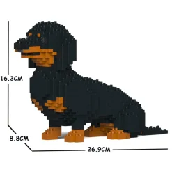 Jekca - Dachshund 03S-M01 - Lego - Sculpture - Construction - 4D - Brick Animals - Toys - Avvenice