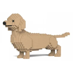 Jekca - Dachshund 02S-M03 - Lego - Sculpture - Construction - 4D - Brick Animals - Toys - Avvenice