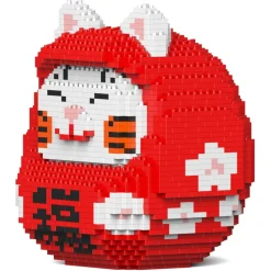 Jekca - Daruma Maneki Neko 01-M02 - Lego - Sculpture - Construction - 4D - Brick Animals - Toys - Avvenice