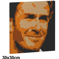 Jekca - David Beckham Brick Painting 03S - Lego - Sculpture - Construction - 4D - Brick Animals - Toys - Avvenice