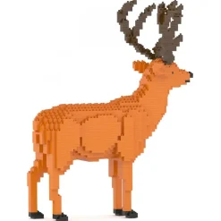 Jekca - Deer 01 - Big - Lego - Sculpture - Construction - 4D - Brick Animals - Toys - Avvenice