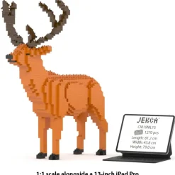 Jekca - Deer 01 - Big - Lego - Sculpture - Construction - 4D - Brick Animals - Toys - Avvenice