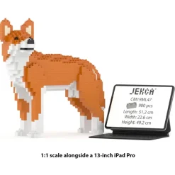 Jekca - Dingo 01 - Big - Lego - Sculpture - Construction - 4D - Brick Animals - Toys - Avvenice