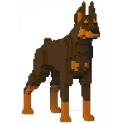 Jekca - Doberman Pinscher 01S-M02 - Lego - Sculpture - Construction - 4D - Brick Animals - Toys - Avvenice