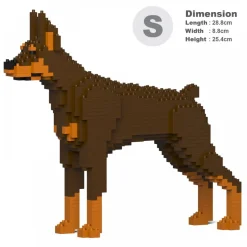 Jekca - Doberman Pinscher 01S-M02 - Lego - Sculpture - Construction - 4D - Brick Animals - Toys - Avvenice