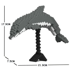 Jekca - Dolphin 02S - Lego - Sculpture - Construction - 4D - Brick Animals - Toys - Avvenice