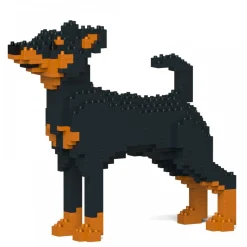 Jekca - Dwarf Pinscher - Dog - 01S-M01 - Lego - Sculpture - Construction - 4D - Brick Animals - Toys - Avvenice