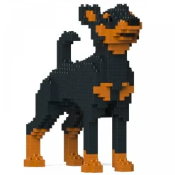 Jekca - Dwarf Pinscher - Dog - 01S-M01 - Lego - Sculpture - Construction - 4D - Brick Animals - Toys - Avvenice