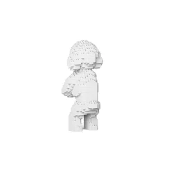 Jekca - Dwarf Poodle - Dog - 04S-M01 - Lego - Sculpture - Construction - 4D - Brick Animals - Toys - Avvenice