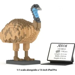 Jekca - Emu 01 - Big - Lego - Sculpture - Construction - 4D - Brick Animals - Toys - Avvenice