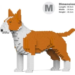 Jekca - English Bull Terrier 01-M02 - Big - Lego - Sculpture - Construction - 4D - Brick Animals - Toys - Avvenice