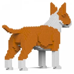Jekca - English Bull Terrier 01S-M02 - Lego - Sculpture - Construction - 4D - Brick Animals - Toys - Avvenice