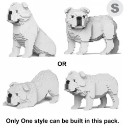 Jekca - English Bulldog 4-in-1 Pack 01S-M02 - Lego - Sculpture - Construction - 4D - Brick Animals - Toys - Avvenice