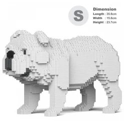 Jekca - English Bulldog 4-in-1 Pack 01S-M02 - Lego - Sculpture - Construction - 4D - Brick Animals - Toys - Avvenice