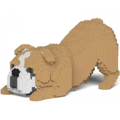 Jekca - English Bulldog 4-in-1 Pack 01S-M03 - Lego - Sculpture - Construction - 4D - Brick Animals - Toys - Avvenice