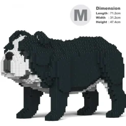 Jekca - English Bulldog 4-in-1 Pack 01-M04 - Big - Lego - Sculpture - Construction - 4D - Brick Animals - Toys - Avvenice