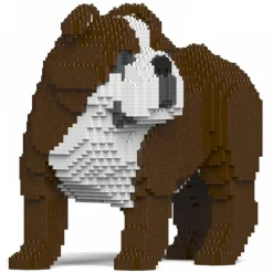 Jekca - English Bulldog 4-in-1 Pack 01-M01 - Big - Lego - Sculpture - Construction - 4D - Brick Animals - Toys - Avvenice