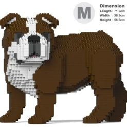 Jekca - English Bulldog 4-in-1 Pack 01-M01 - Big - Lego - Sculpture - Construction - 4D - Brick Animals - Toys - Avvenice